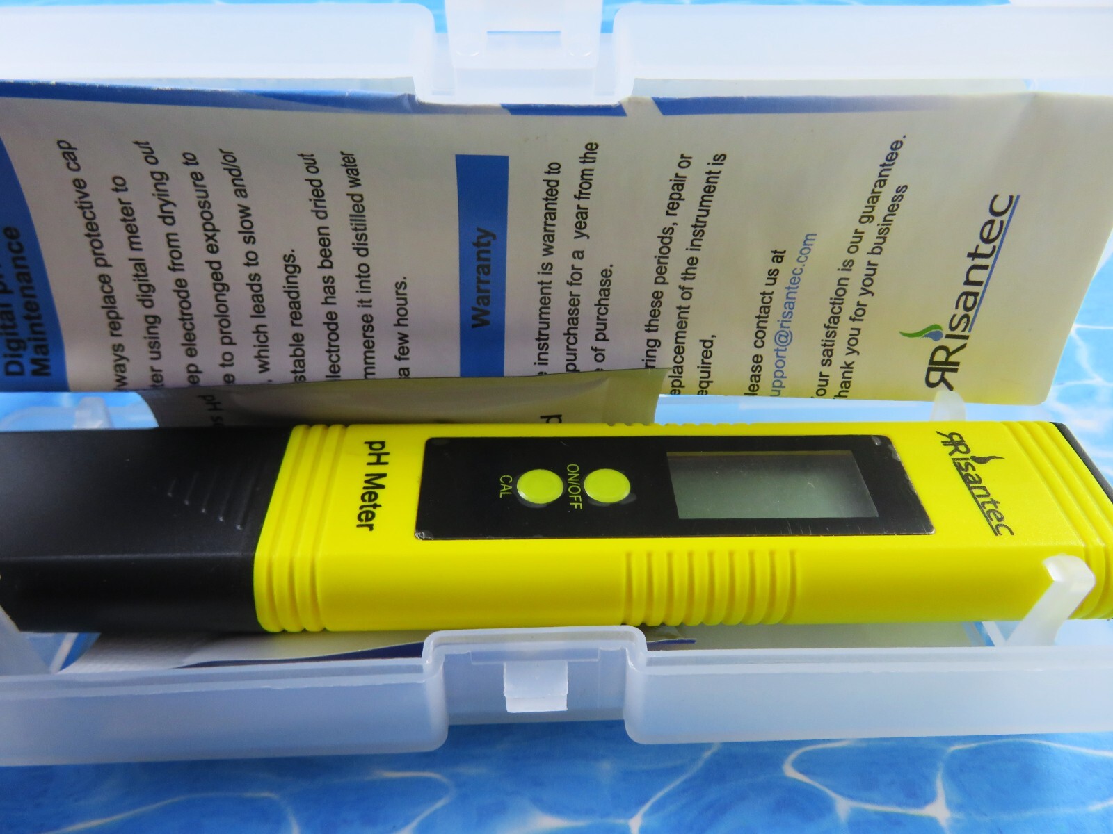 Risantec Digital PH Meter Tester Model pH-02 In Storage Case For Pool Spa New gallery