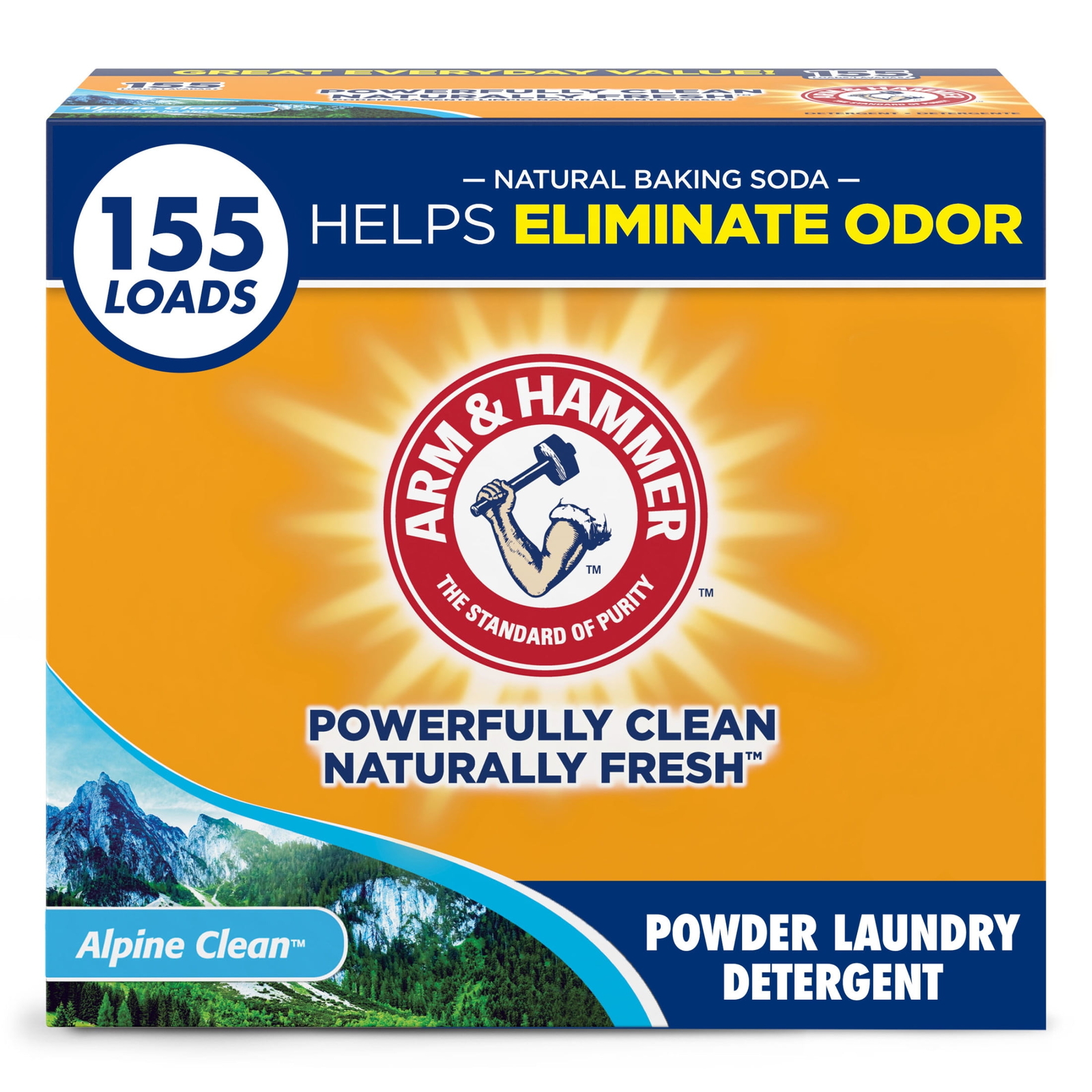 Powder Laundry Detergent, Alpine Clean, 9.56 lb, 155 Loads gallery
