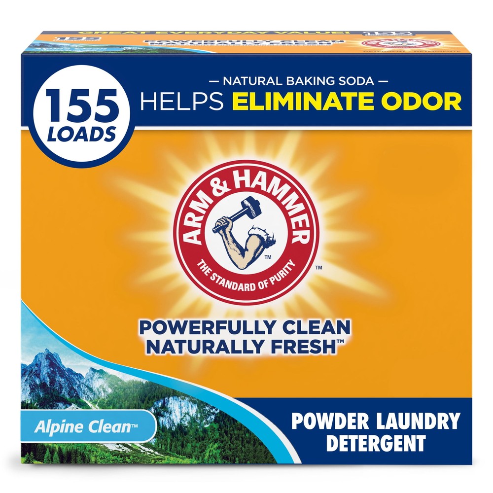 Powder Laundry Detergent, Alpine Clean, 9.56 lb, 155 Loads