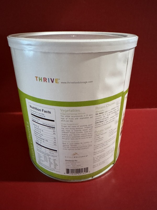 Thrive Life - Potato Chunks - 25 Servings - Extended Shelf Life 25+ Yrs gallery