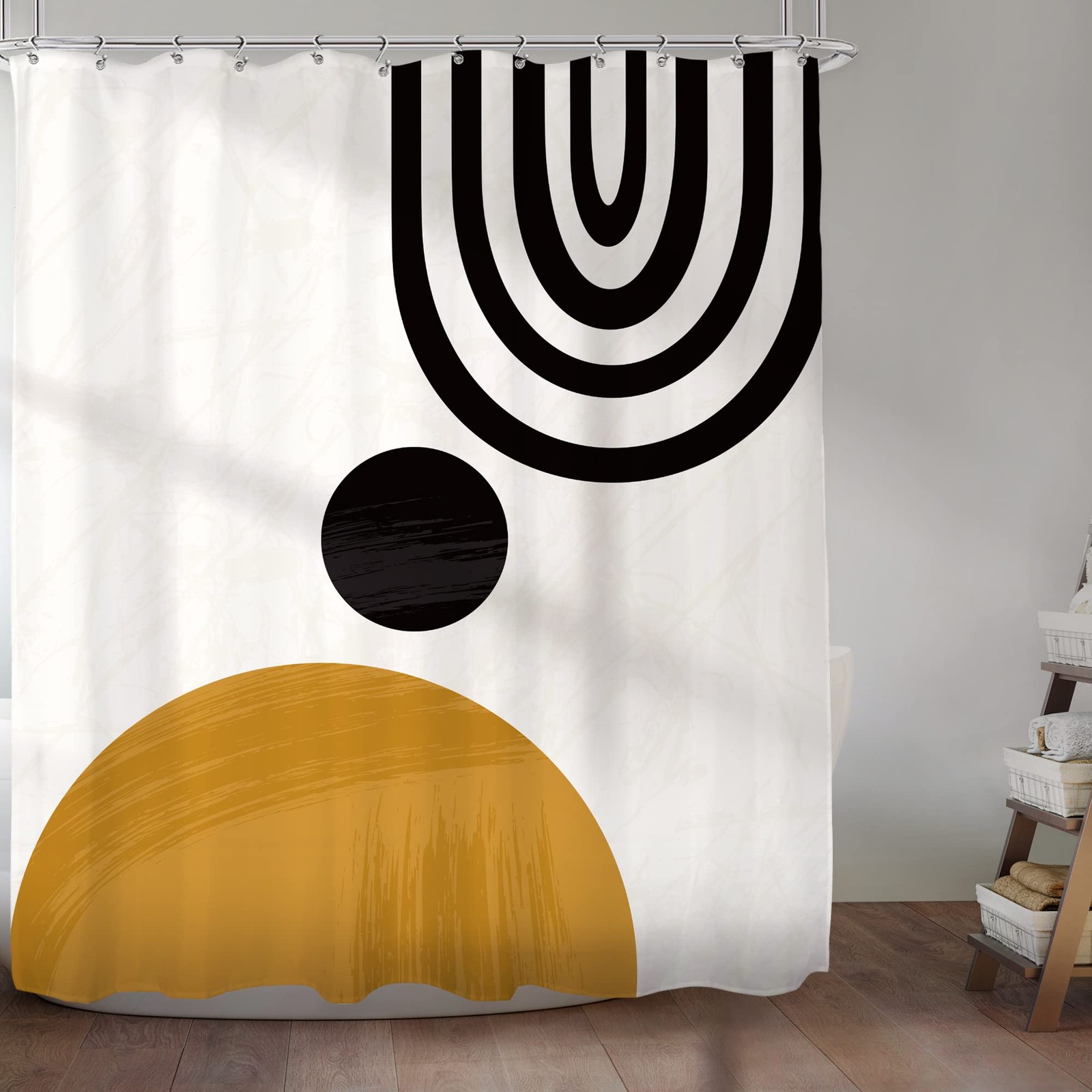 KOMLLEX Abstract Mid Century Shower Curtain 60Wx72H Inch Modern Minimalist Boho gallery