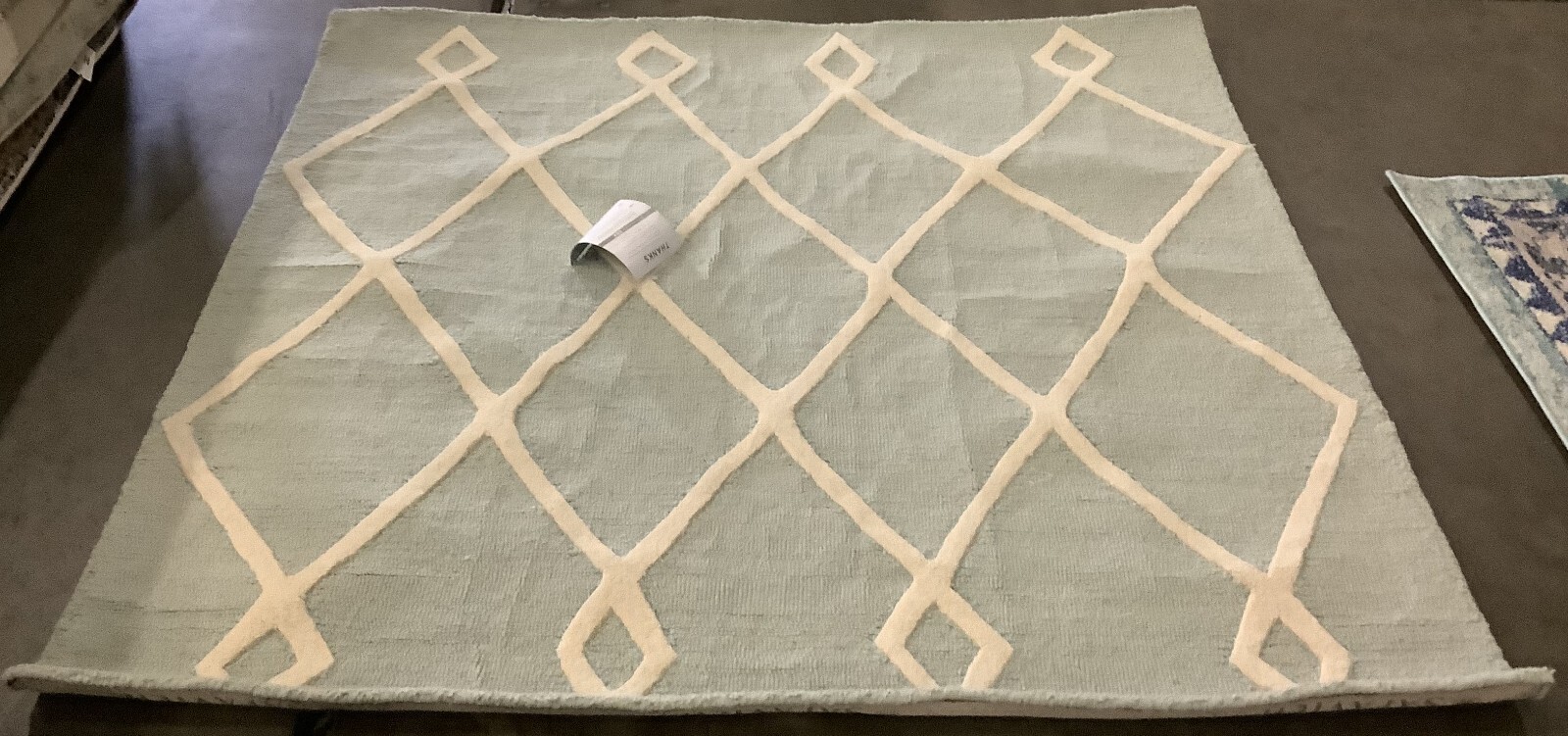 MINT / IVORY 5'-0" x 5'-0" Back Stain Rug, Reduced Price 1172674114 SFK906M-5SQ gallery