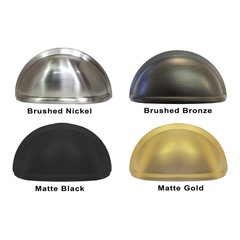Kitchen Cabinet Hardware Drawer Cup Pull Handle Round Mushroom Knob Brushed KPT