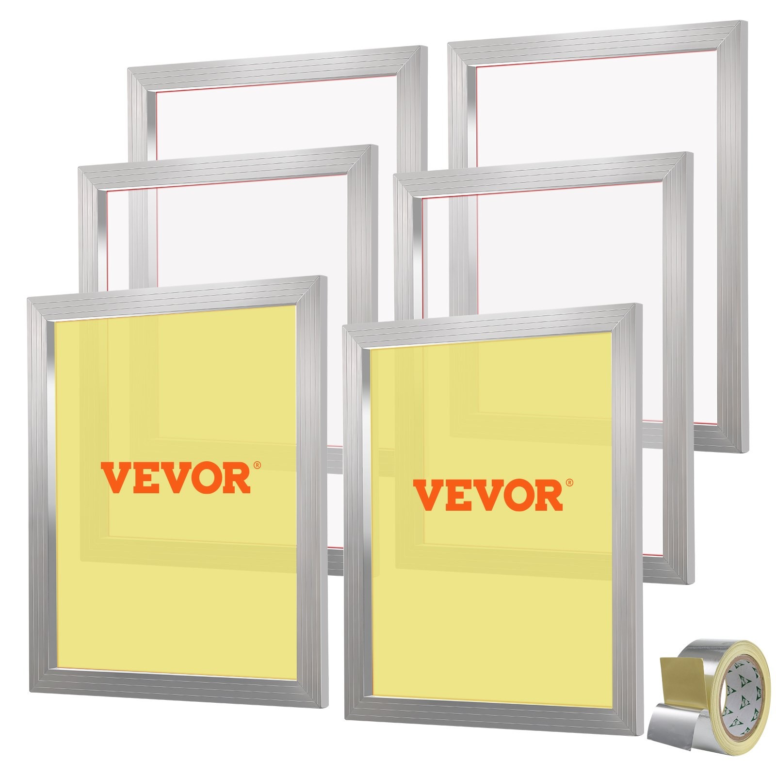 Screen Printing Kit, 6 Pieces Aluminum Silk Screen Printing Frames, 20x24inch Si gallery