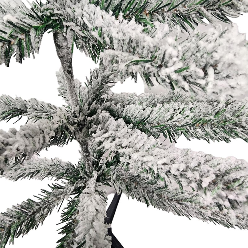 Flocked Tree Christmas Table Decor 30" Unlit Evergreen Poseable 5 Pack Lot gallery