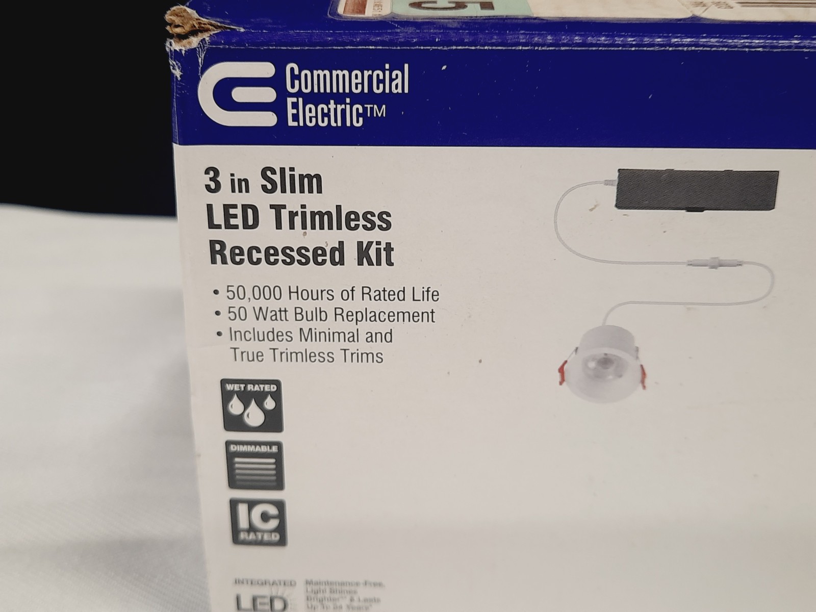 1 Commercial Electric 1005591795 3" Slim Trimless Recessed LED Light Kit gallery
