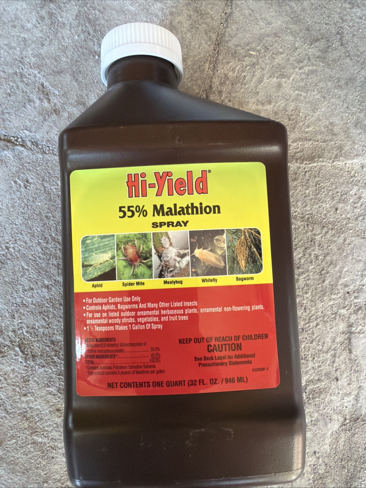 Hi-Yield 55% Malathion Spray Liquid Concentrate For Outdoor Garden Use 32 fl oz gallery