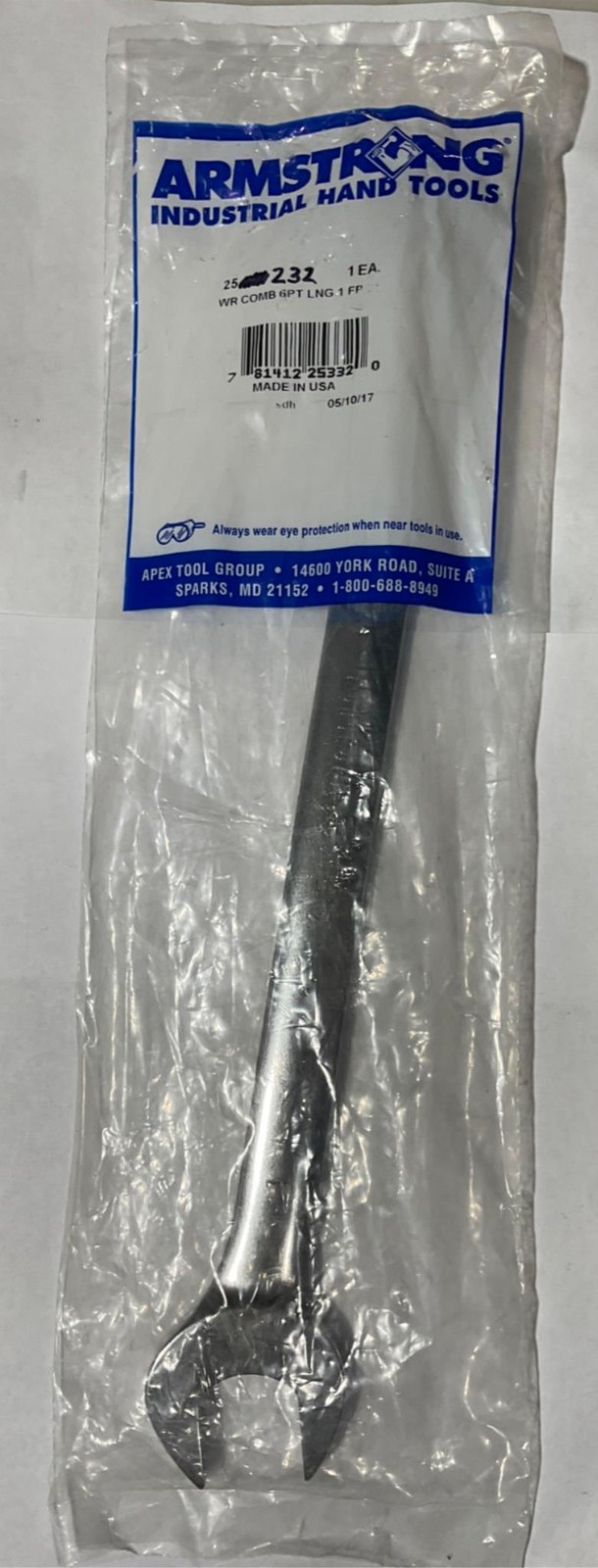 Armstrong 25-232 12 Point 1-Inch Full Polish Long Pattern Combination Wrench USA gallery