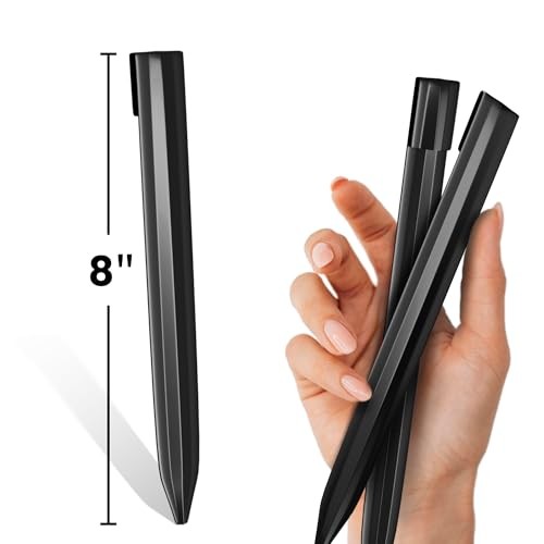 Landscape Edging Stakes, 26Pcs 8Inch Corrugated Metal 8 Inch-26Pcs Black gallery