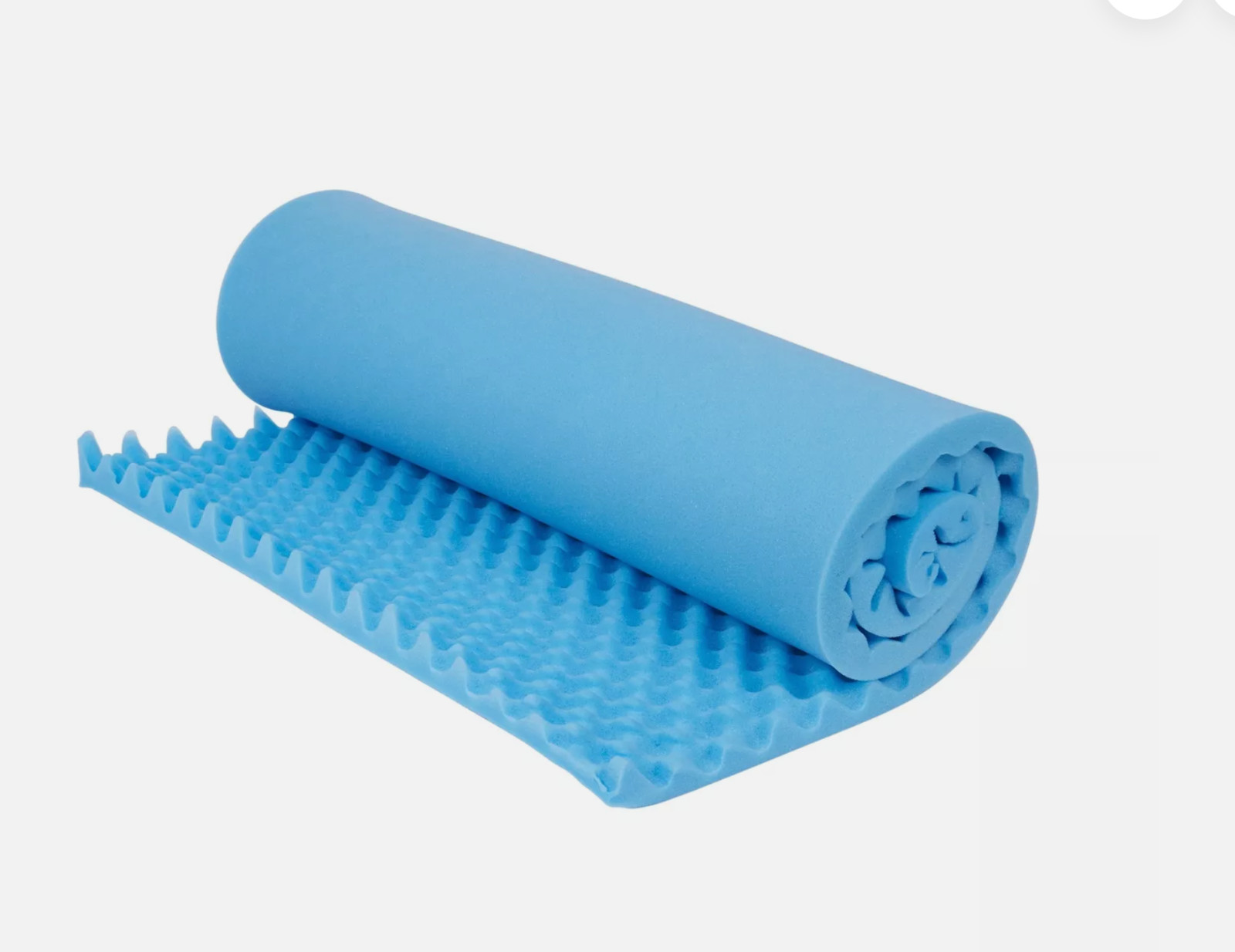 Foam Mattress Overlay Convoluted Topper - Blue - 72 L x 33 W x 2 H Inch - New gallery