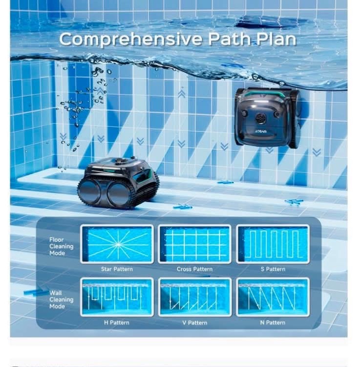 WYBOT C2 Cordless Robotic Pool Cleaner, up to 2152 Sq.ft 7 Cleaning Modes gallery