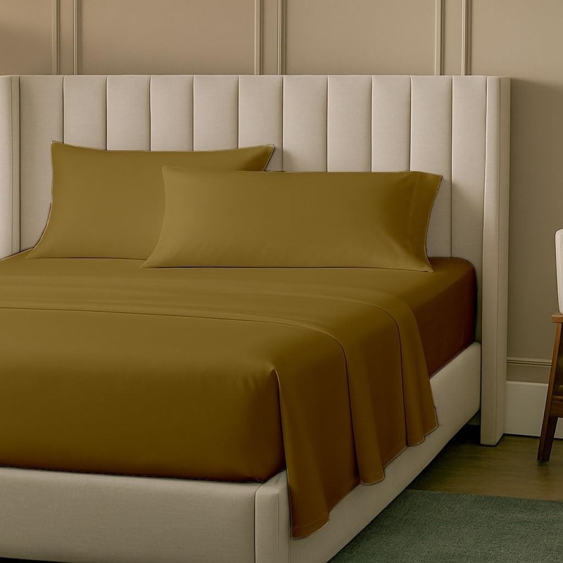 4 PCS Luxury Soft Microfiber Fitted Bed Sheet Set RV Bunk 42x80 Inch Taupe gallery