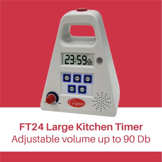 Cooper-Atkins FT24-0-3 Large Single Station Digital Kitchen Timer with Volume Co gallery