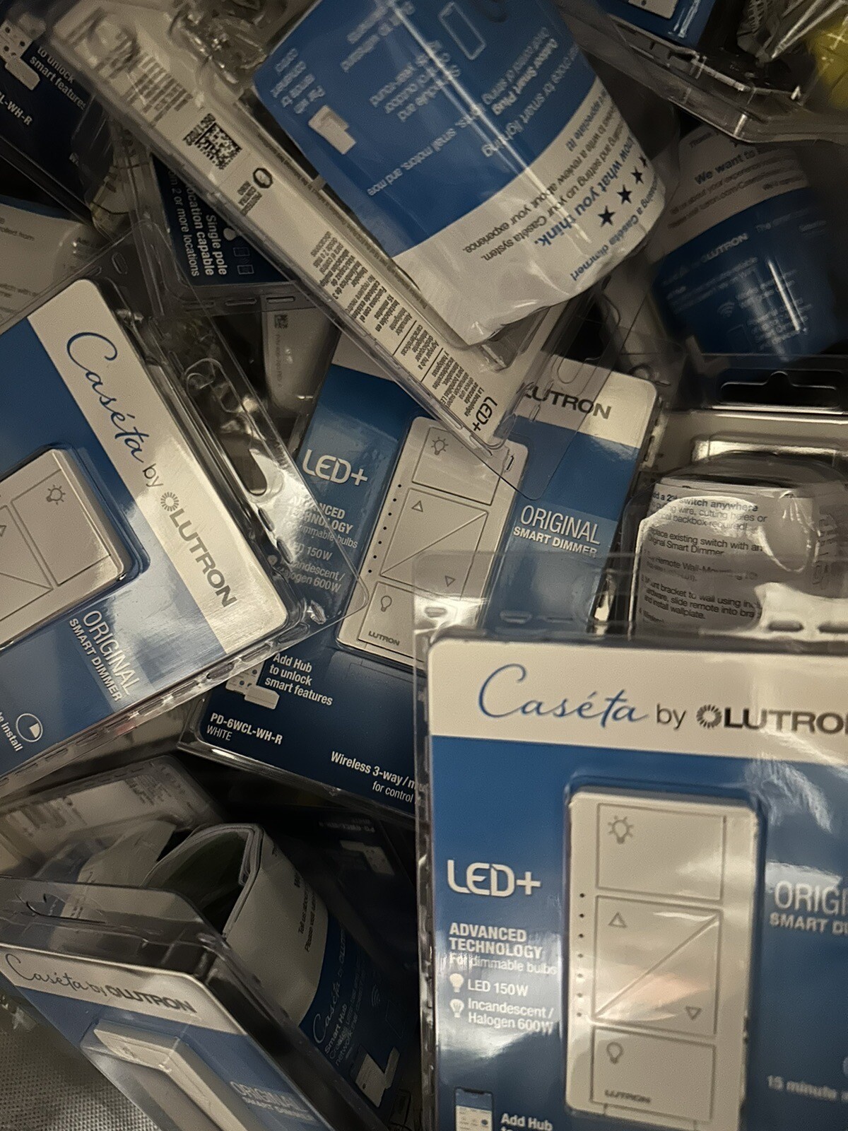 (5) Lutron PD-6WCL-WH-R Lighting Dimmer Switch - White (qty 5) Free Shipping gallery