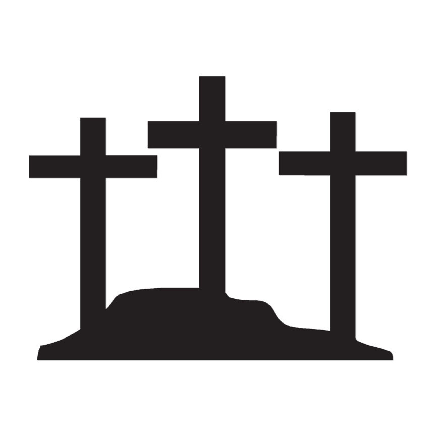 Three Cross Hill - Vinyl Decal Sticker - Multiple Colors & Sizes - ebn3417 gallery