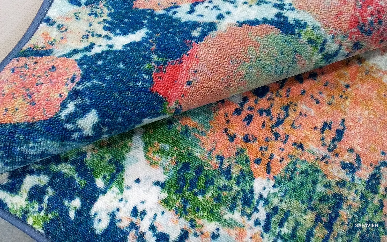 NAVY / ORANGE 7'-9" x 10'-0" Damaged Rug, Reduced Price 1172784545 PTB157N-8 gallery