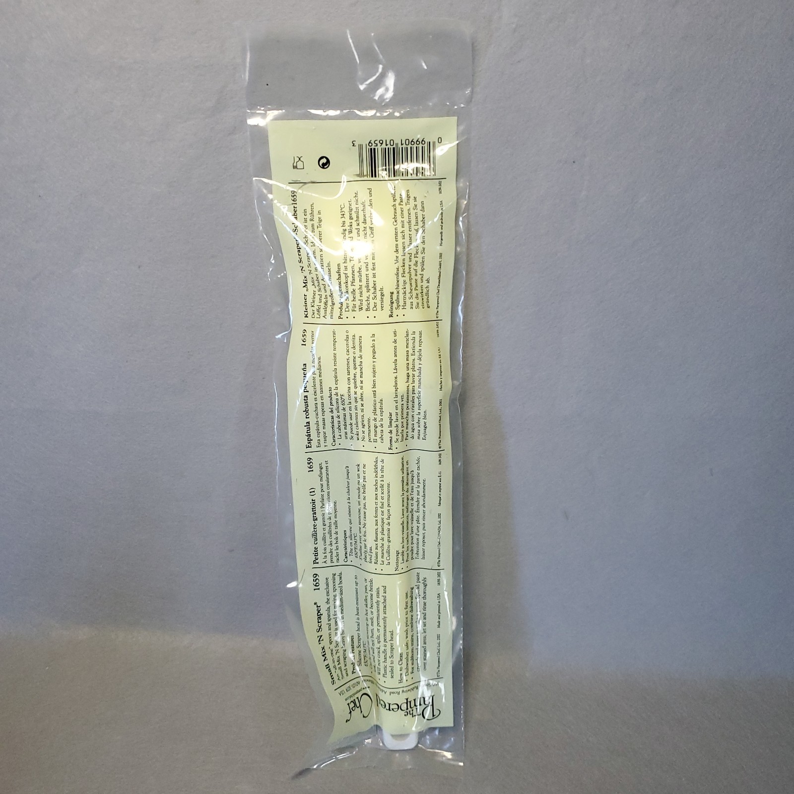 Pampered Chef Small Mix 'N Scraper Spatula 1659 White/Beige NEW gallery