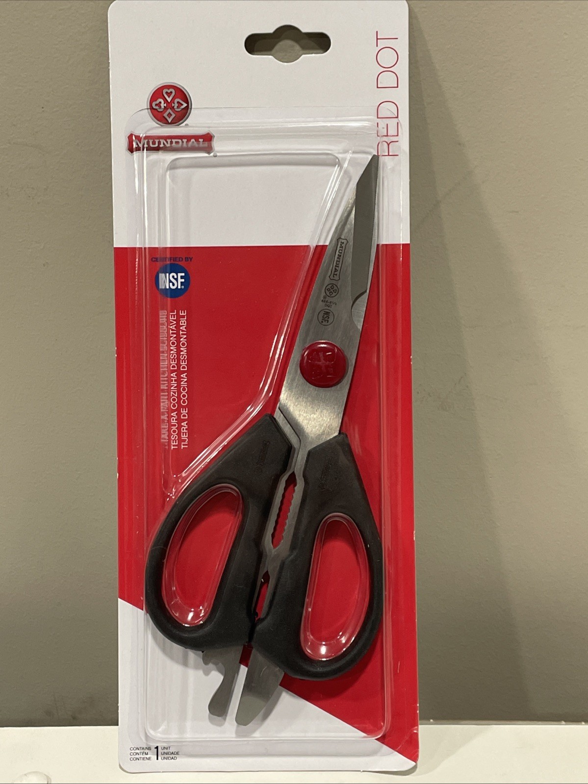 Mundial Kitchen Shears With Bottle Opener Prybar Stainless Blades Thermoplastic gallery