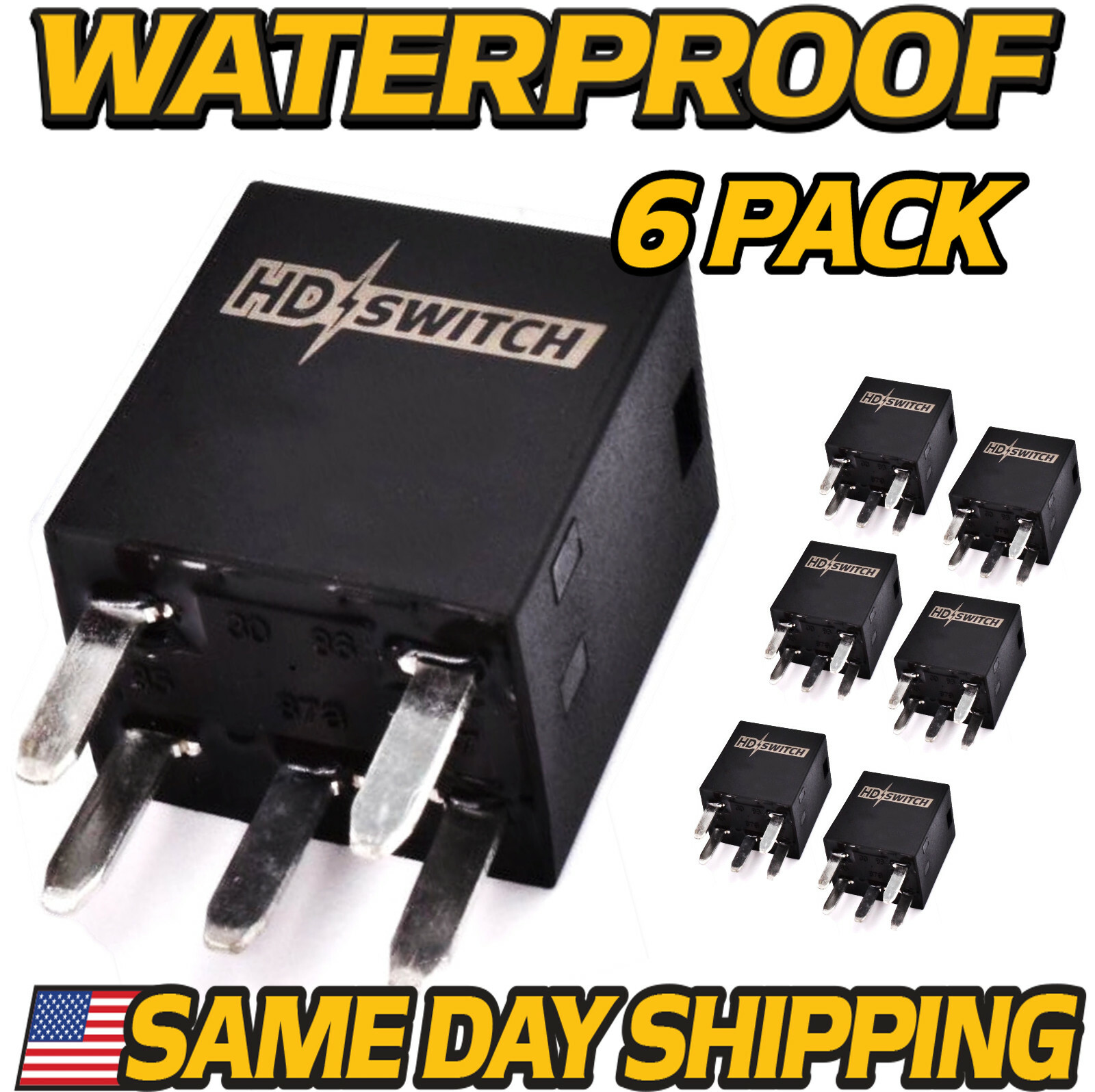(6 Pack) 12V WaterProof Relay fits John Deere M169838 w/FREE DIELECTRIC gallery