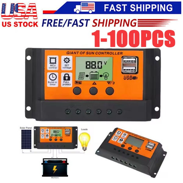 30-100A MPPT Solar Panel Regulator Charge Controller 12V/24V Auto Focus Tracking gallery