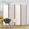 Portable Freestanding Privacy Screen - 88” White Room Divider with 4 Panels gallery