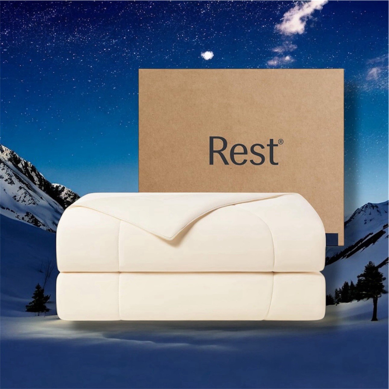 REST Evercool Cooling Comforter, King/Cali King, Snow Ivory gallery