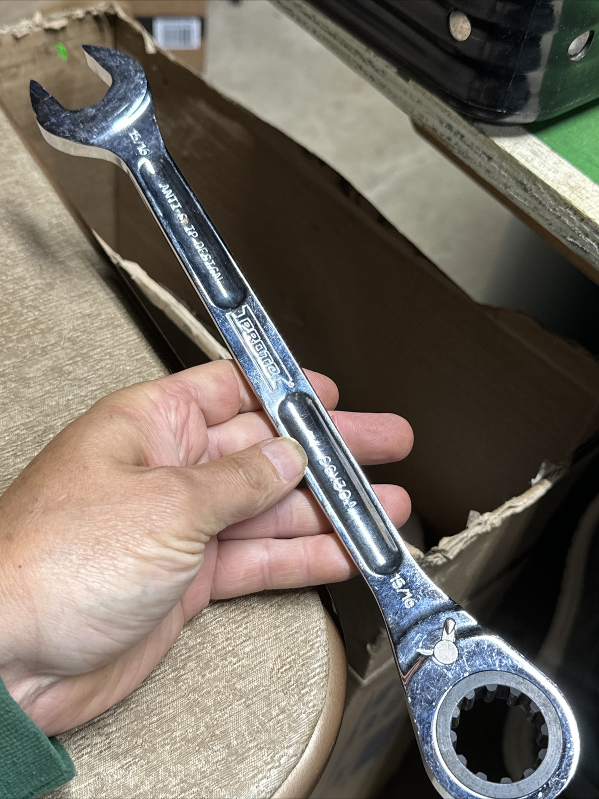 Proto SCV30A 15/16" 12-Spline Reversing Ratcheting Wrench USA gallery