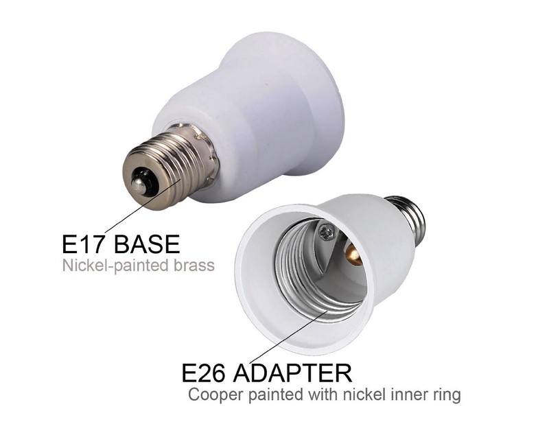 4pcs Intermediate base E17 to Standard Medium base E26/E27 Converter Adapter gallery
