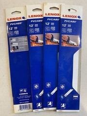 (4) Lenox PVC/ABS 12″ 300MM Replacement Blades