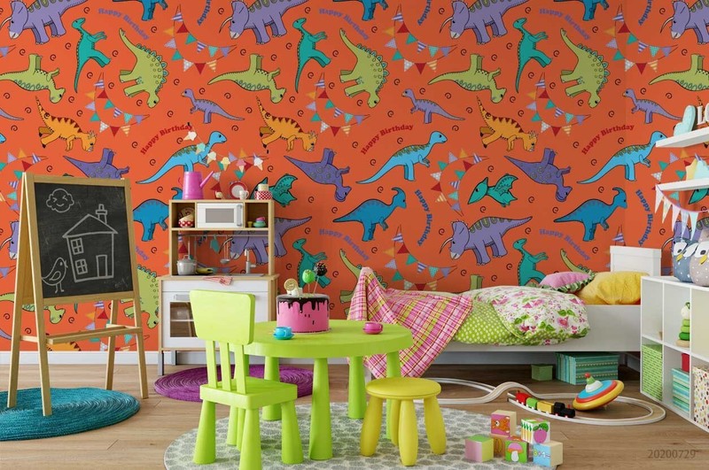 3D Dinosaur Animal Cartoon Pattern Wallpaper Wall Murals Removable Wallpaper 3 gallery