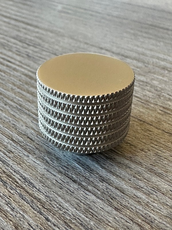 Knurled Cabinet Knob Large Round Solid Brass gallery