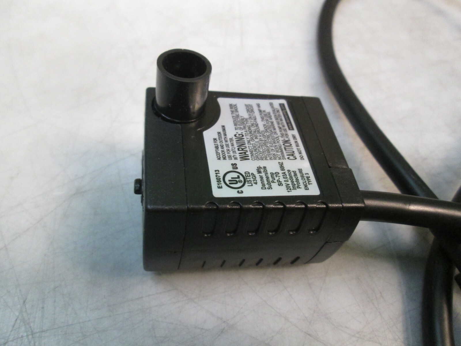 DANNER Fountain Pump Magnetic Drive Submersible Pump SP-70 (70 GPH) with 6' Cord gallery