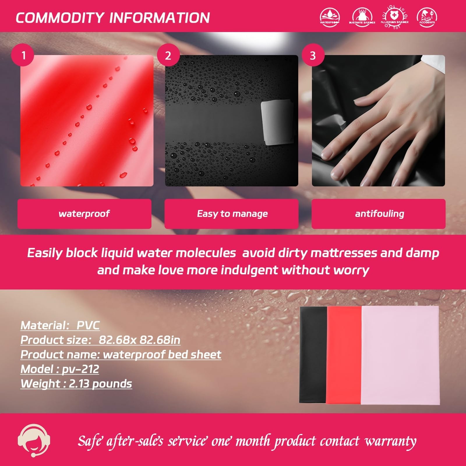 Sheet PVC Vinyl Mattress New Waterproof Adult Sheet Sex Hypoallergenic Game S... gallery