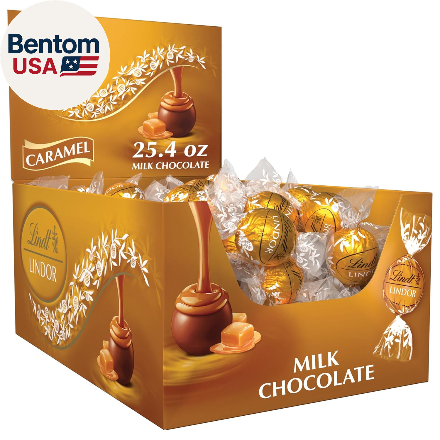 LINDOR Caramel Milk Chocolate Candy Truffles, Milk Chocolate Candy with Smooth, gallery