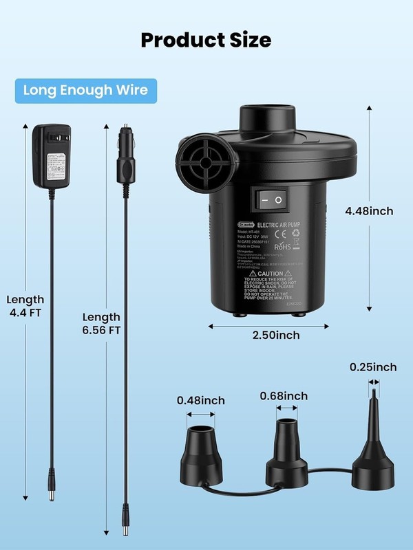 Quick-Fill Portable Electric Pump for Inflatables - Ideal for Travel and Home gallery