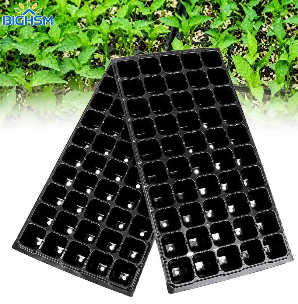 10 Black Plastic PLUG SHEETS - 50 cells per flat- INSERTS SEED STARTING